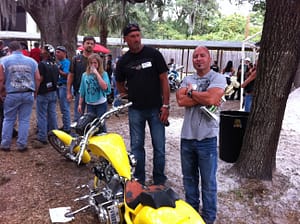 Trying to Look Like a Badass Biker.